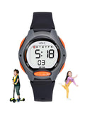 Spiky Digital Sports Watch For Kids (Black) | Multifunctional With Luminous Led Display & Alarm | Water-Resistant & Silicone Str