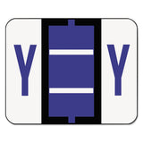 Smead 67095 AZ ColorCoded BarStyle End Tab Labels Letter Y Violet 500/Roll