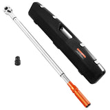 VEVOR 3/4 Inch Drive Torque Wrench 100-600fFT.LB/136-814Nm, 1 Inch Adapter, Split Beam, 48'' Length, less effort for Off-road Eq