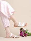Shoetopia One Toe White Flats For Women & Girls /Eu38,White,5,B0F7LYKRJ6