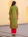 Gosriki Women'S Rayon Blend Straight Embroidered Kurta With Pant (Dalvi Green-Gs_L_Green_Large),Green,,B0CYGT4J4N