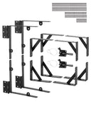VEVOR Gate Corner Brace Bracket, 2 Sets, Anti Sag Gate Frame Hardware Kit, Gate Frame Brace Bracket with Latch Lock, Screws, for