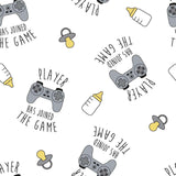 Flannel The Player has Joined The Game Fabric by Springs Sold by The Yard