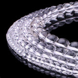 RUBYCA Natural AAA Grade Quartz Crystal Clear Translucent Round Beads Jewelry Making (1 Strand 8mm)