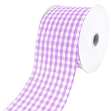 Homeford Gingham Canvas Wired Ribbon, 2-1/2-Inch, 10-Yard - Purple
