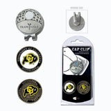 Team Golf NCAA Colorado Buffaloes Cap Clip With 2 Golf Ball Markers Golf Cap Clip with 2 Removable Double-Sided Enamel Magnetic