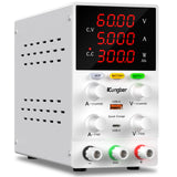 Kungber DC Power Supply Variable, 60V 5A Adjustable Switching Regulated DC Bench Power Supply with High Precision 4-Digits LED D
