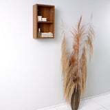 Fresca Bath Bathroom Linen Side Cabinet With 2 Open Storage Area, Teak