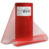 Expo Shiny Tulle Spool of 25Yard, Red