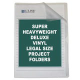 Deluxe Non-Glare Vinyl Project Folders, Legal Size, 14 X 8 1/2, 50/Bx, 62139