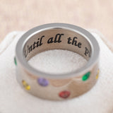 Until All the Pieces Fit™ Crystal & Titanium Ring