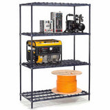 Nexel® 4 Shelf Nexelon® Blue Heavy Duty Wire Shelving Unit Starter 36W X 24D X 74H