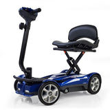 EV Rider Transport AF 4W Lightweight Automatic Folding Mobility Scooter Sapphire Blue