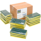 Global Industrial™ Heavy Duty Scrub Sponge Yellow/Green 3.25 X 6.25 - Case Of 20 Sponges
