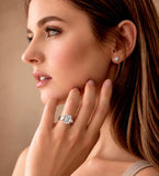ER002W B.Tiff .05ct Pavé Solitaire Stud Earrings
