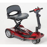 EV Rider Transport AF Plus Automatic Folding Scooter with Remote Lithium Battery Lightweight Travel Mobility Scooter (Red)