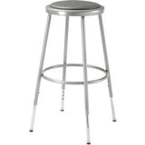 Interion® Steel Shop Stool With Padded Seat - Adjustable Height 25 - 33 - Gray - Pack Of 2