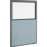 Interion® Office Partition Panel With Partial Window 48-1/4W X 72H Blue