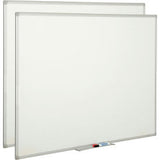 Global Industrial™ Melamine Dry Erase Whiteboard - 48W X 36H - Double Sided - Pack Of 2