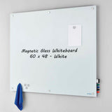 Global Industrial™ Magnetic Glass Whiteboard 60W X 48H