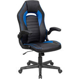 Interion® Antimicrobial Racing Chair Black/Blue