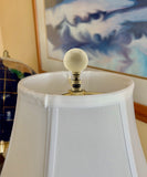 Ceramic 35mm Ivory Ball Antique Base Lamp Finial 2"h
