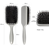 Eagle Fortress Boar Bristle Paddle Brush - Grey