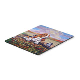 Caroline'S Treasures Mouse/Hot Pad/Trivet, Basset Hound Little One Watching (7004Mp)
