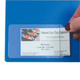 Self-Adhesive Business Card Holder, Side Load, 2 X 3 1/2, 10/Pk (Set Of 5 Pk)