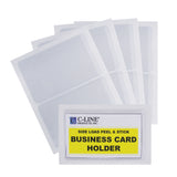 Self-Adhesive Business Card Holder, Side Load, 2 X 3 1/2, 10/Pk (Set Of 5 Pk)