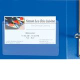 Self-Adhesive Business Card Holder, Top Load, 2 X 3 1/2, 10/Pk (Set Of 5 Pk)