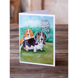 Basset Hound Double Trouble Greeting Cards And Envelopes Pack Of 8
