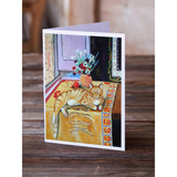 Cat Greeting Cards And Envelopes Pack Of 8