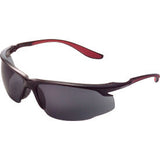Global Industrial™ Sport Half Frame Safety Glasses Anti-Fog Smoke Lens Red Frame