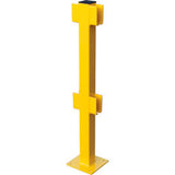 Global Industrial™ Steel Lift-Out Guard Rail In-Line Post Double-Rail 42H Yellow