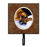 Caroline'S Treasures Natural Eared Fawn Dane Momma And Puppy Leash Or Key Holder 7099Sh4, Small, Multicolor