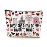 Vacation Trip Gift Fairytale Fans Makeup Bag Mouse Family Trip Snacks Cosmetic Bag Fairy Tales Gifts Cartoon Character Lover Gif