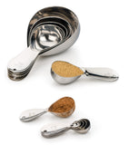 Rsvp International Endurance Stainless Steel Oval Measuring Cups, Set Of 4 | 1/8 Cup To 1 Cup Measurements | Nest For Easy Stora