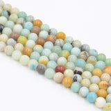 Asingeloo 6mm Amazonite Gemstone Loose Beads Natural Round Stone Crystal Energy Stone Healing Power for Jewelry Making 15 a Stra