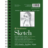 Strathmore 400 Series Sketch Pad, Recycled Paper, 5.5x8.5 inch, 100 Sheets Artist Sketchbook for Drawing, Illustration, Art Cl