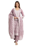 Libas Women'S Chanderi Silk Kurta Sets (99061O_Mauve_Xl)