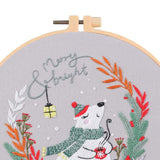 Merishopp Christmas Embroidery Starter Kit Supplies Creative Decorative Gift Craft Set Polar Bear