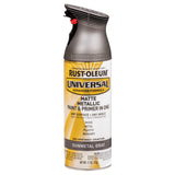Rust-Oleum 353091 Universal All Surface Metallic Spray Paint 11 Oz Matte Gunmetal Gray -Like New