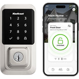 Kwikset Halo Wi-Fi Smart Lock, Keyless Entry Door Deadbolt, Geofence Auto-Unlock, Grade AAA Certified, No Hub Easy Install, Sati
