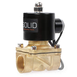 U.S. Solid 3/4 Brass Electric Solenoid Valve 24VDC N.C. Air Non-potable Water Fuel VITON