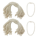 200Pcs Hang Tag String, 7.5-inch Beige Cotton Hang Tag String Hanging Tag Fastener Snap Lock Pin Loop Fastener 1.5 mm Thick Tag