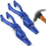 Dreyoo 2 Pcs Nail Holder for Hammering, Nail Holder Pliers for Hammer, Plastic Slip Joint Pliers Keep Fingers Safe, Basic Repair