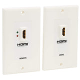 Tripp Lite HDMI over Dual Cat5/Cat6 Extender Wall Plate Kit with Transmitter and Receiver, TAA, 3 Year Warranty (P167000),Multi