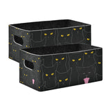 Kcldeci Black Cat Storage Bins Baskets for Organizing, Sturdy Storage Basket Foldable Storage Baskets for Shelves Closet Nursery