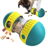 payanwin Dog Interactive Toys, Dog Treat Dispenser&r Roller Design Dog Food Dispenser Slow Food Dispenser Feeder(Blue)